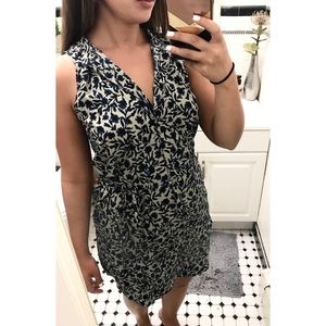 Loft Blue, Grey, & Black Floral Dress